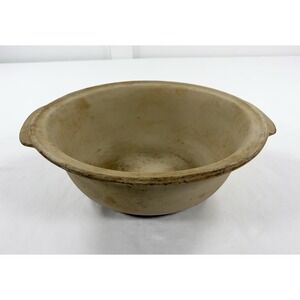 Vintage Pampered Chef 12" Stoneware Baking Bowl Family Heritage #1450 USA Made